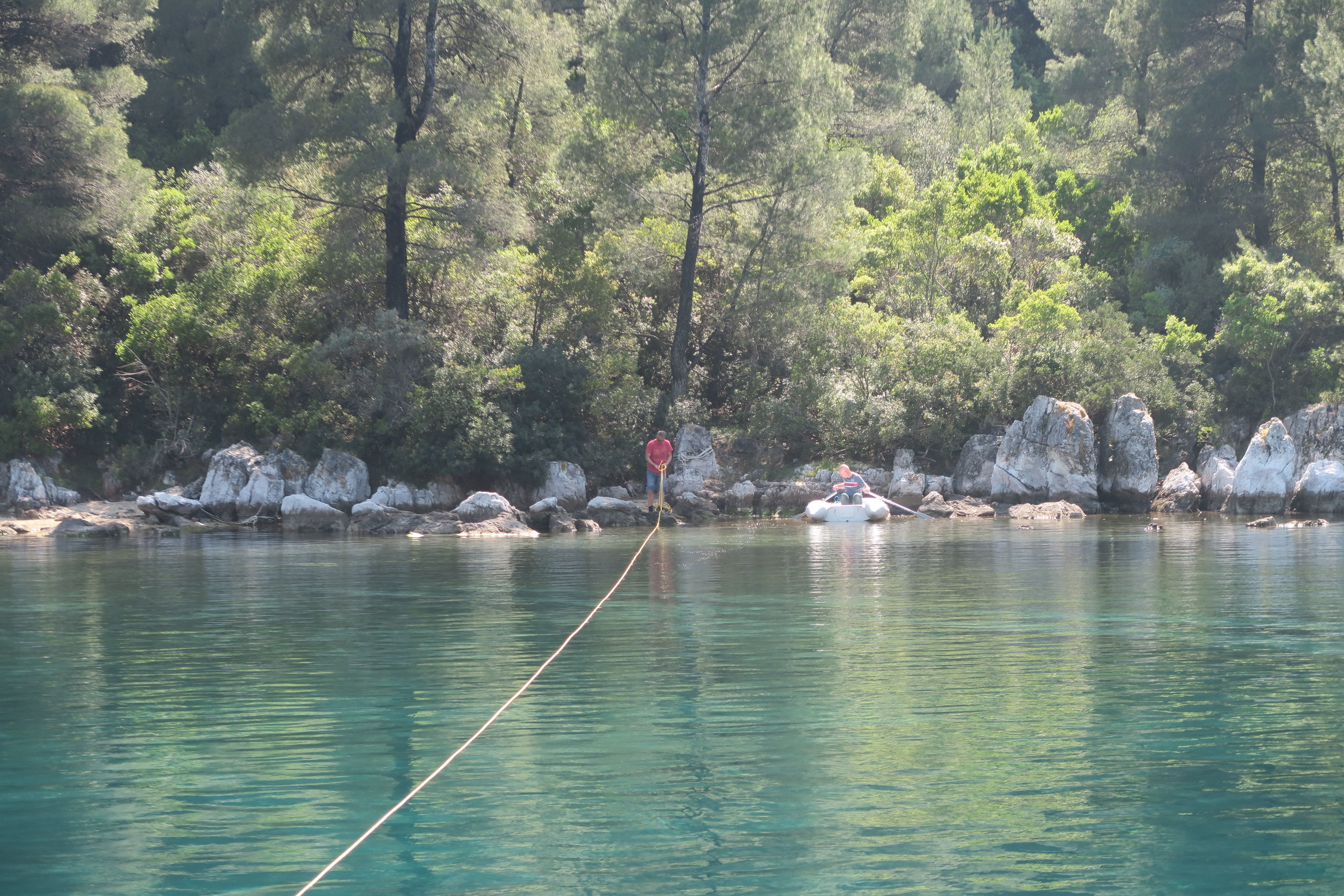 For svaj i bugten Panormou på Skopelos