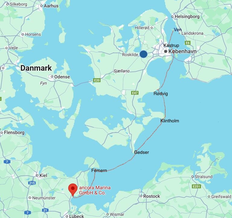 Sejlplan fra Ven til Neustat 