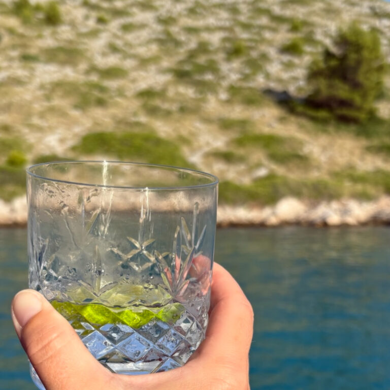 På bøje i Nationalparken Kornati